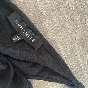 Dynamite blk linen jumpsuit.